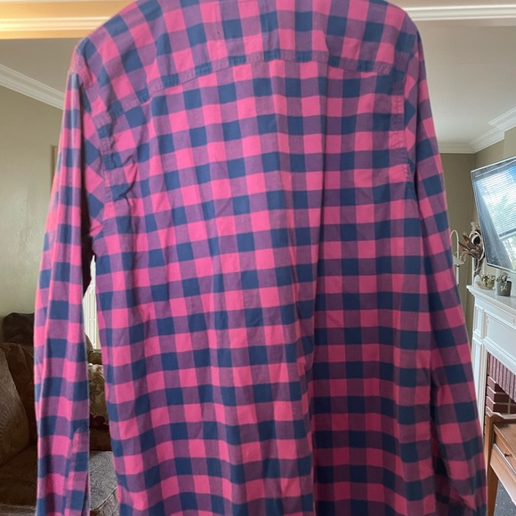Blue/Pink Checkered Long-Sleeve Button-Down - Picture 2 of 3